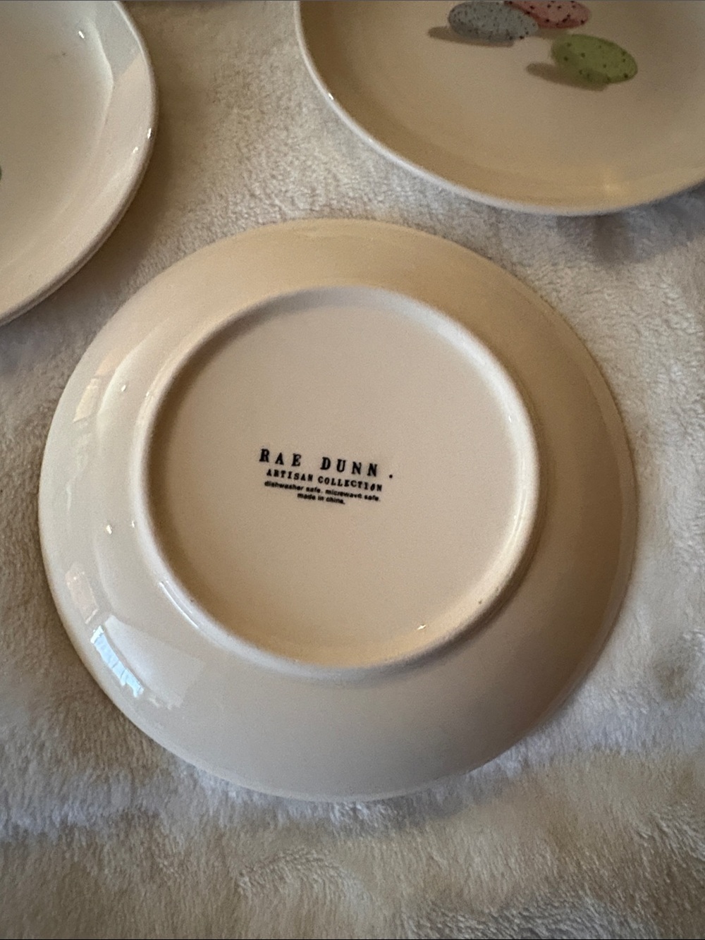 Rae Dunn 6โ Ceramic Dessert Pastel Speckled Egg Motif - Set of 4 BNWOT - Picture 2 of 7